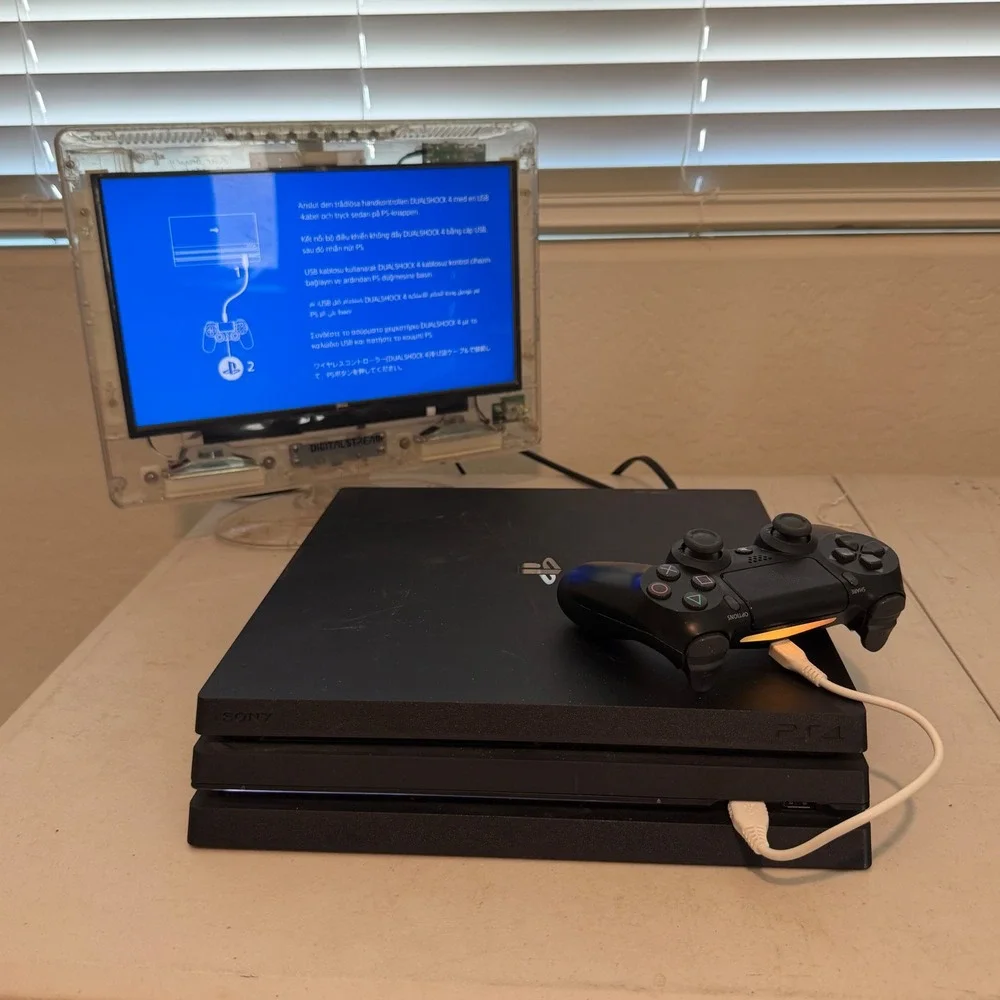 Sony PlayStation 4 Pro 1TB Console Black CUH-7215B Series Bundle Controller Work